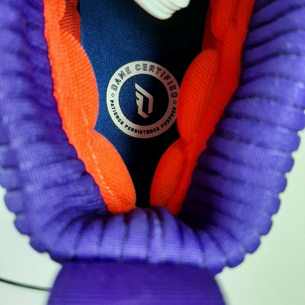 Adidas DAME 5 Basketball Shoes Purple LE Print - Picture 2 of 12